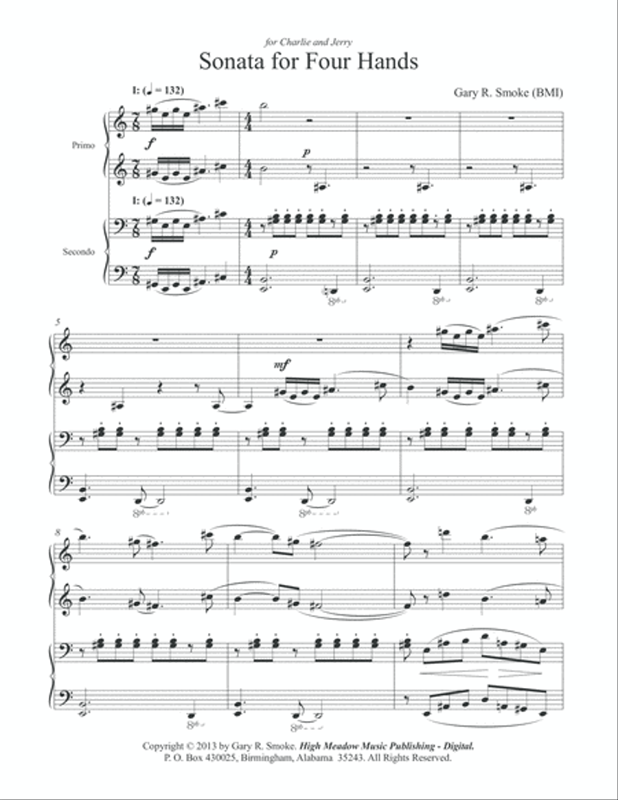 Sonata for Four Hands Piano scores gallery preview page 3