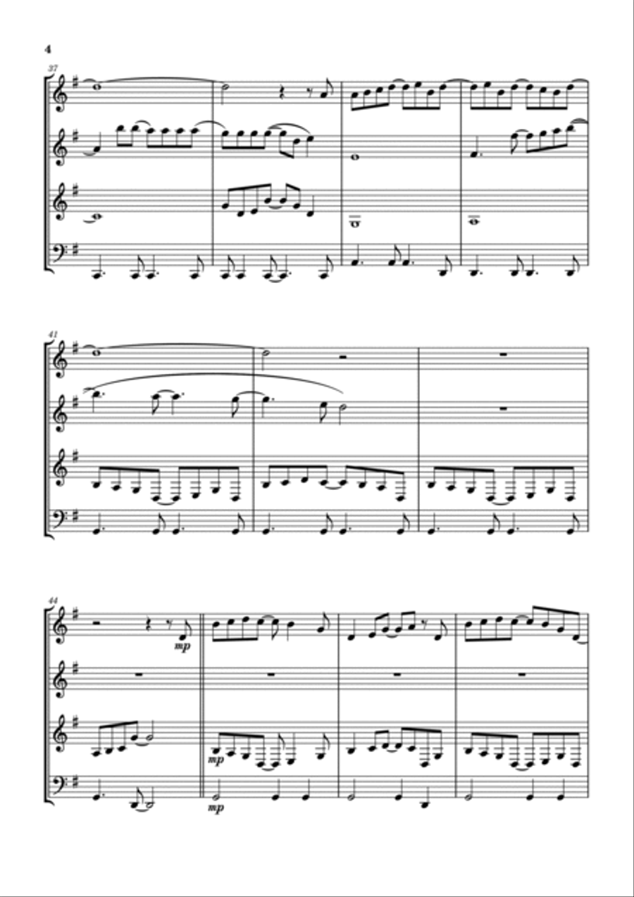 Fly Away Woodwind Quartet scores gallery preview page 5