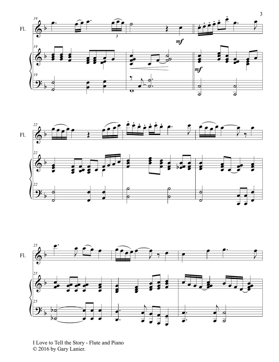 I LOVE TO TELL THE STORY (Duet – Flute & Piano with Parts) image number null