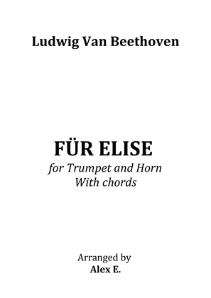 Book cover for Für Elise - for Trumpet and Horn With chords