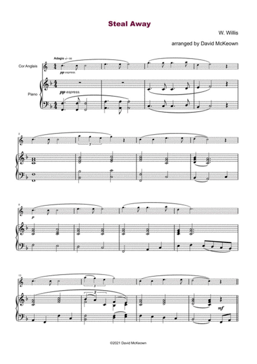 Steal Away, Gospel Song for Cor Anglais and Piano