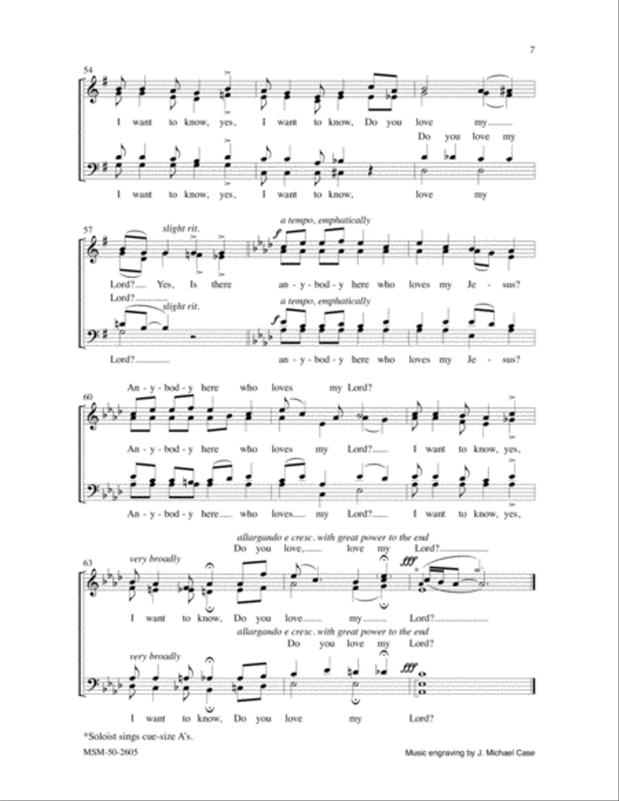 Do You Love My Lord? Do You Love My Lord? 4-Part scores gallery preview page 4