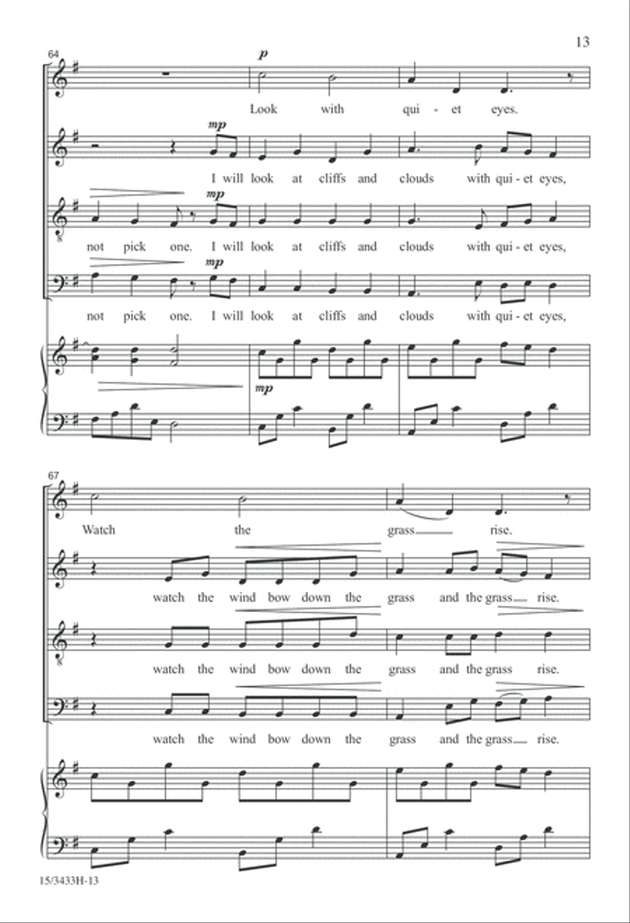 Afternoon on a Hill Afternoon on a Hill 4-Part scores gallery preview page 13