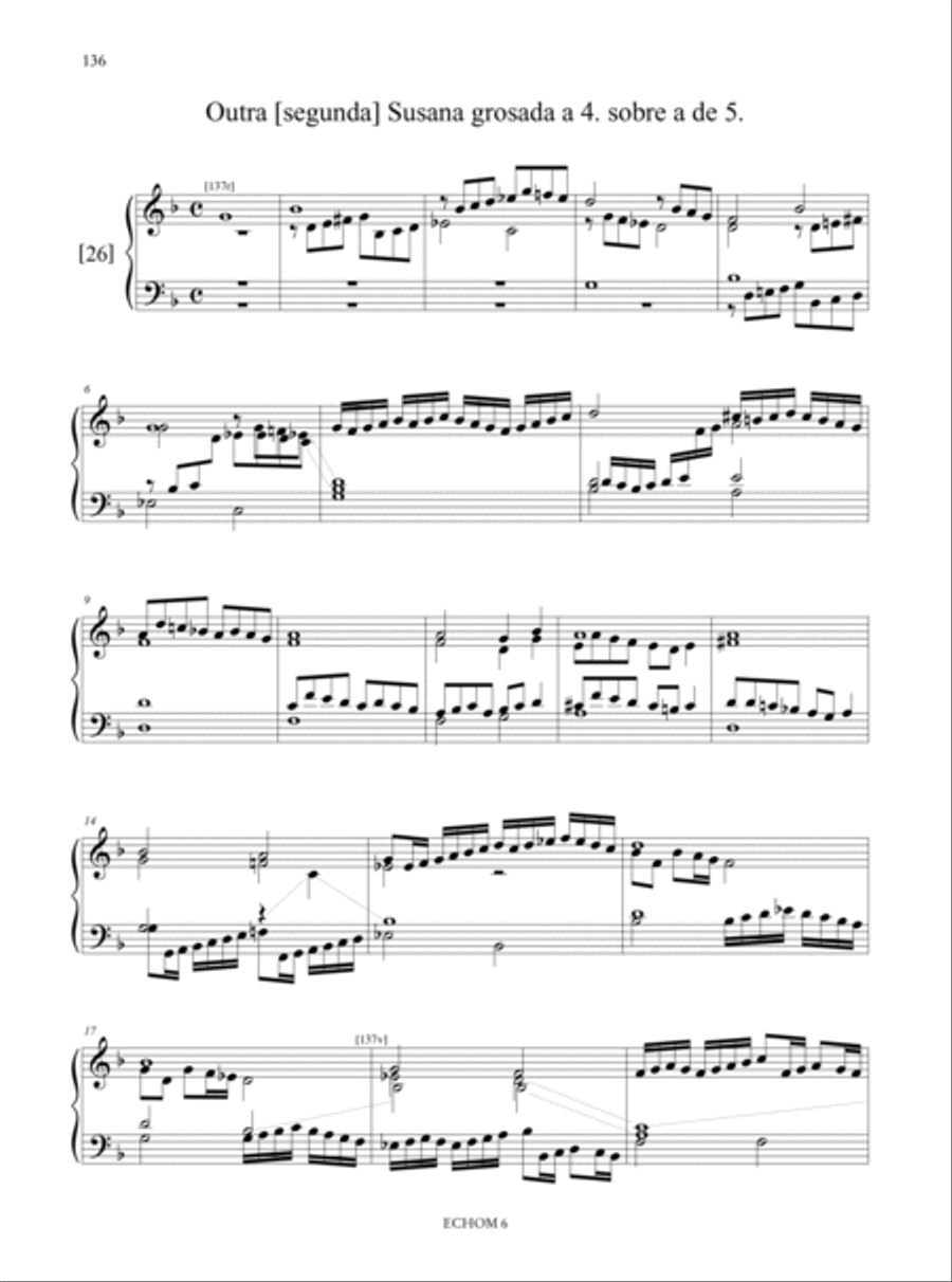 Flores de Musica (1620) - Vol. II: Tentos (5th-8th tone), Susanas Organ scores gallery preview page 7