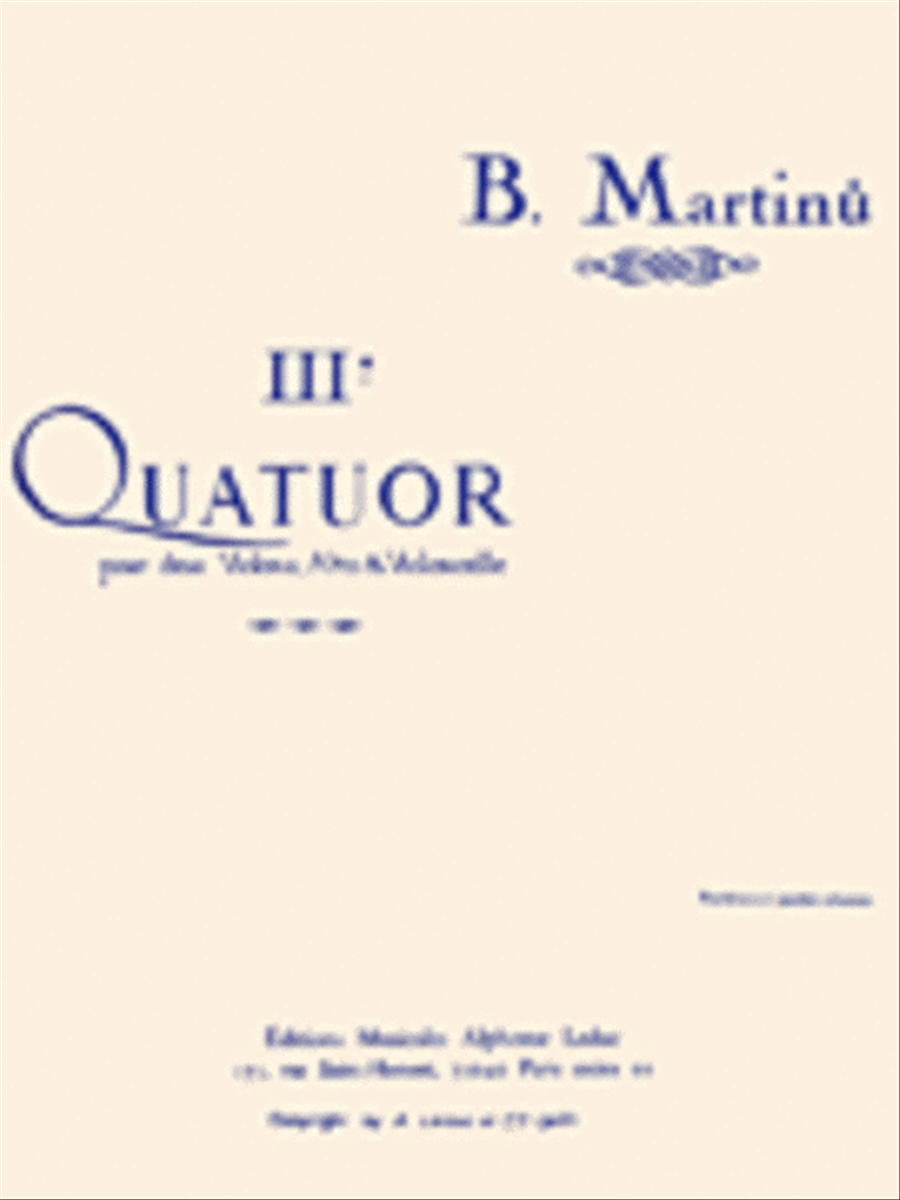 Quartet No. 3 String Quartet scores gallery preview page 1