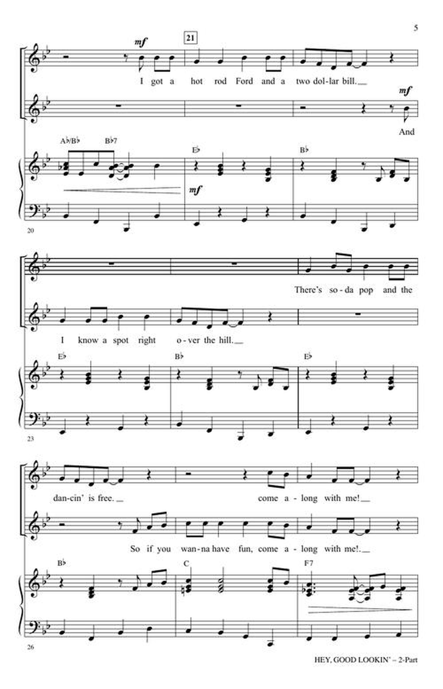 Hey, Good Lookin' 2-Part scores gallery preview page 4
