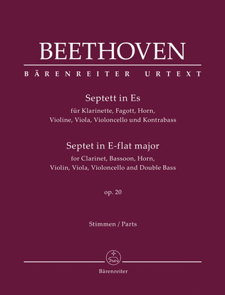 Septet for Clarinet, Bassoon, Horn, Violin, Viola, Violoncello and Double Bass in E-flat major, op. 20