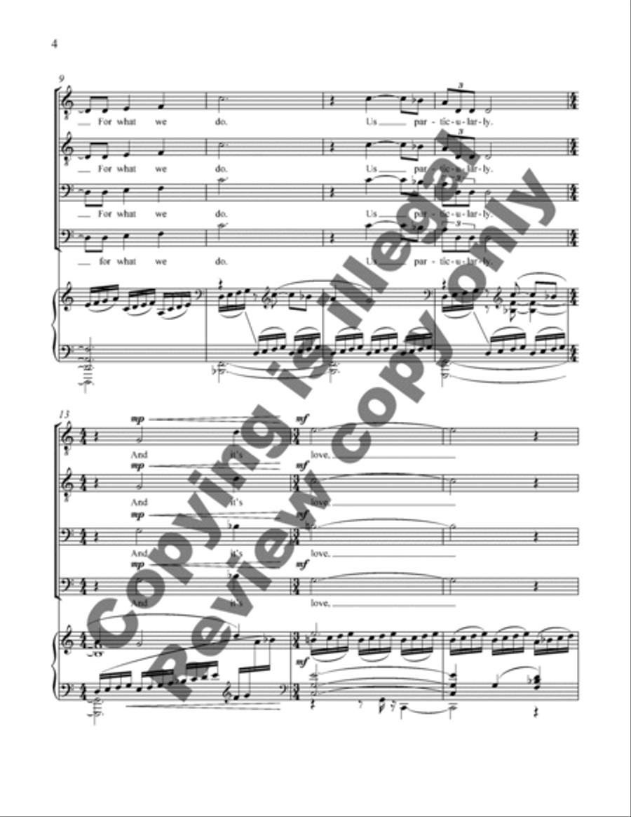 Love (Choral Score) Love (Choral Score) TTBB scores gallery preview page 11