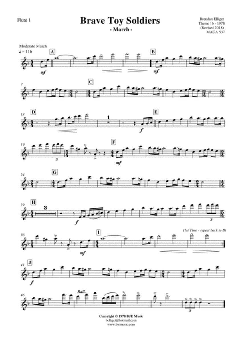Brave Toy Soldiers - March - Concert Band/Orchestra Score and Parts PDF image number null