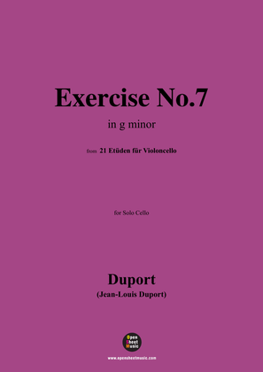 J. L. Duport-Exercise No.7,in g minor,for Solo Cello