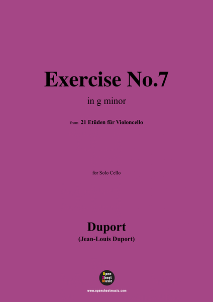 J. L. Duport-Exercise No.7,in g minor,for Solo Cello image number null