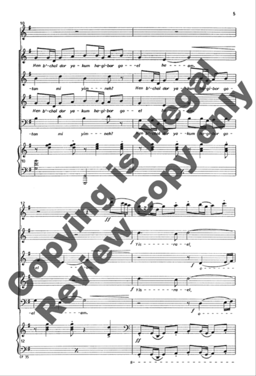 A Song for Chanukah (Full/Choral Score) image number null