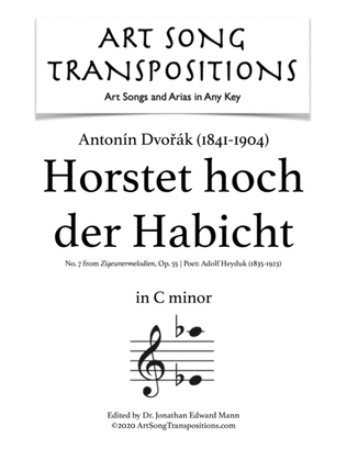 Book cover for DVORÁK: Horstet hoch der Habicht, Op. 55 no. 7 (transposed to C minor)