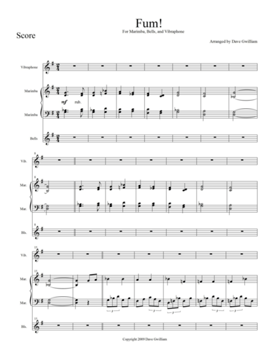 Fum! Marimba scores gallery preview page 1