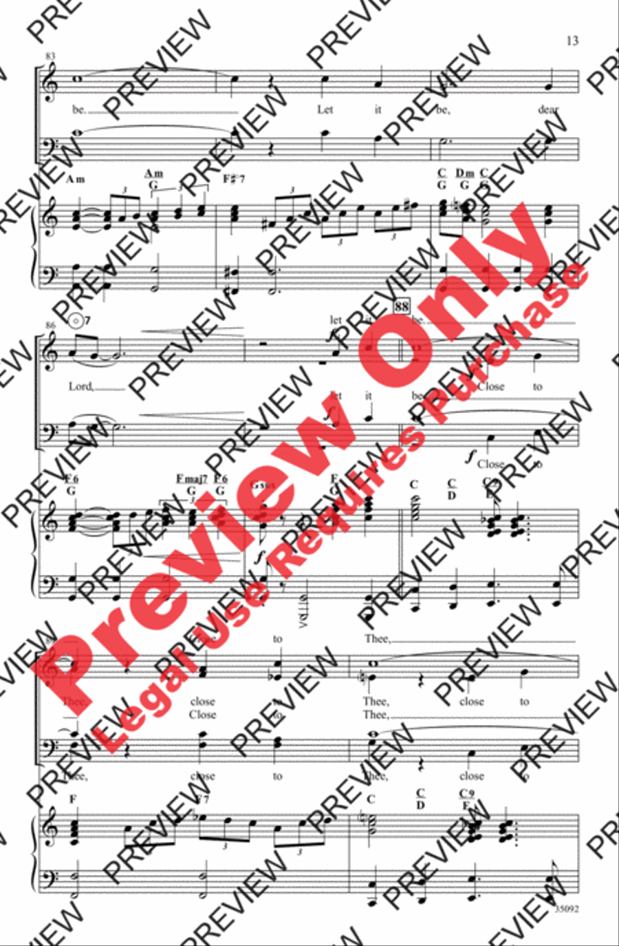 Just a Closer Walk 4-Part scores gallery preview page 13