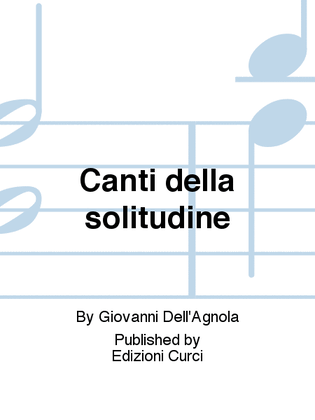 Book cover for Canti della solitudine