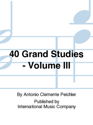 Book cover for 40 Grand Studies: Volume III