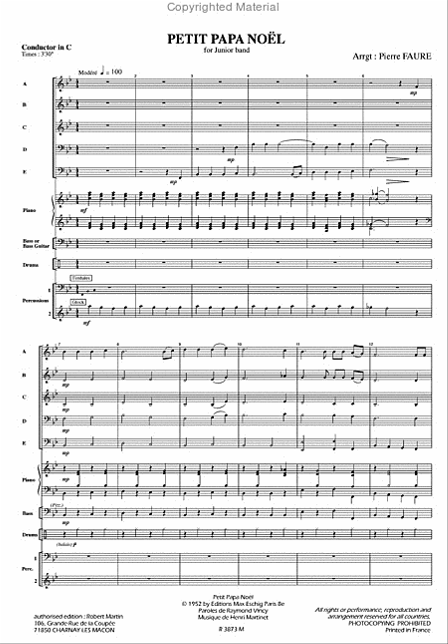 Petit papa Noël Orchestra scores gallery preview page 2