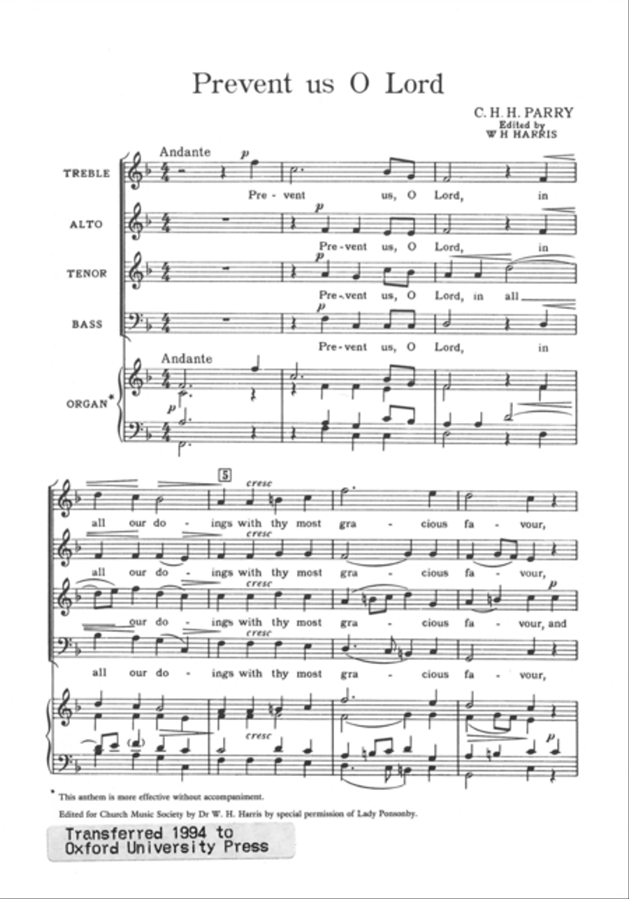 Prevent us, O Lord Prevent us, O Lord 4-Part scores gallery preview page 2