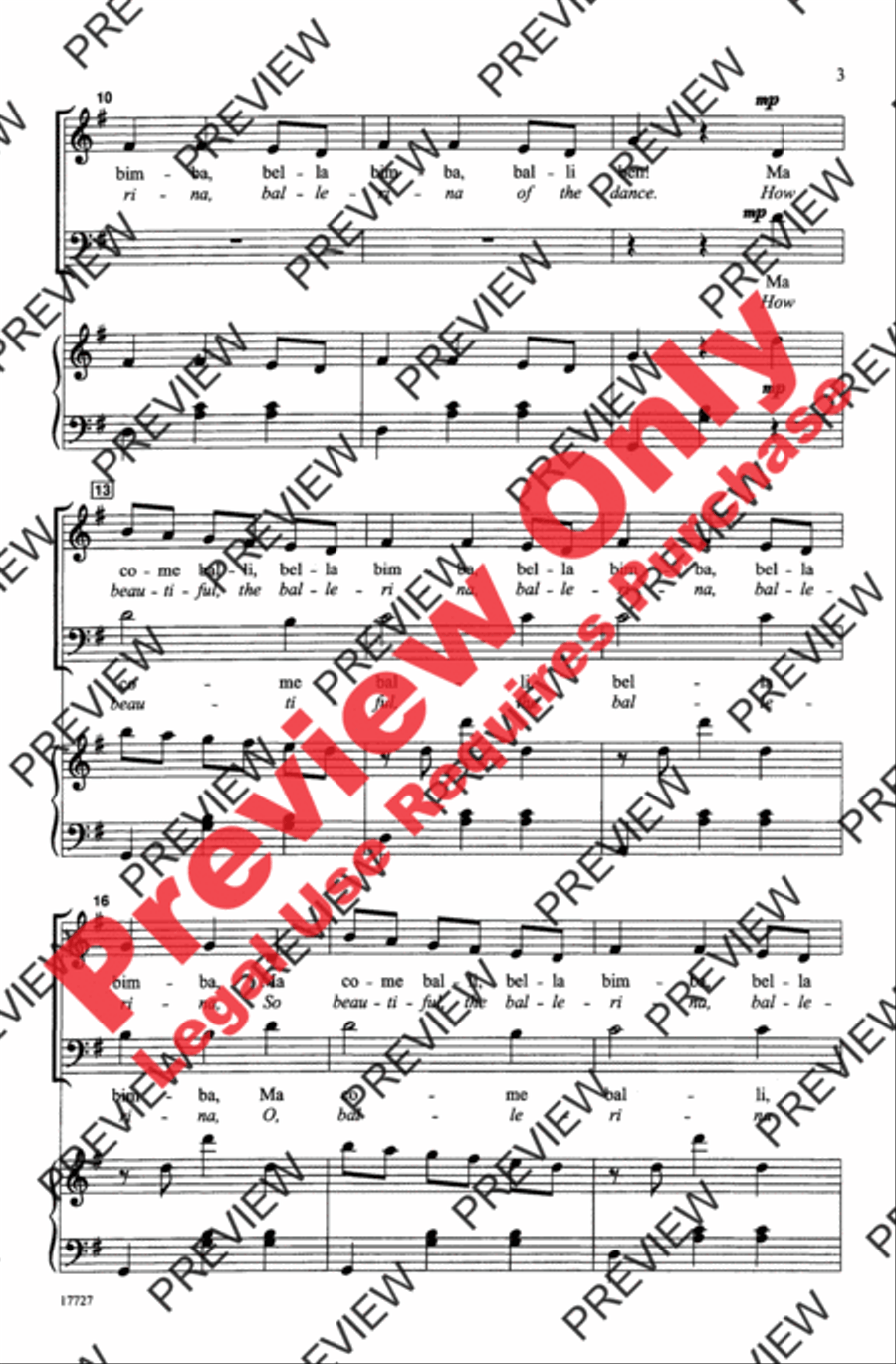 Ma Bella Bimba Ma Bella Bimba 3-Part scores gallery preview page 3