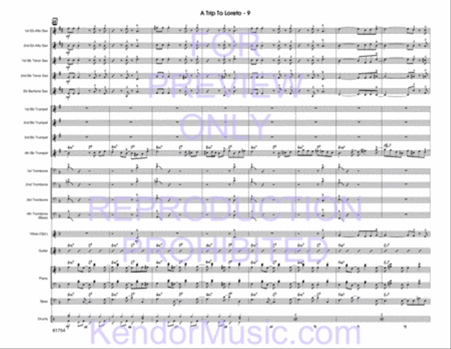 Trip To Loreto, A (Full Score) Jazz Ensemble scores gallery preview page 11