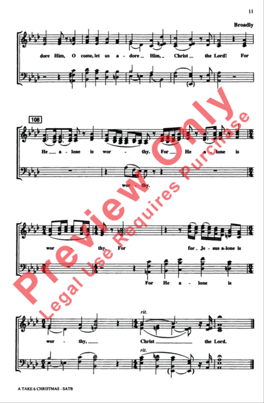 Take 6 Christmas 4-Part scores gallery preview page 11