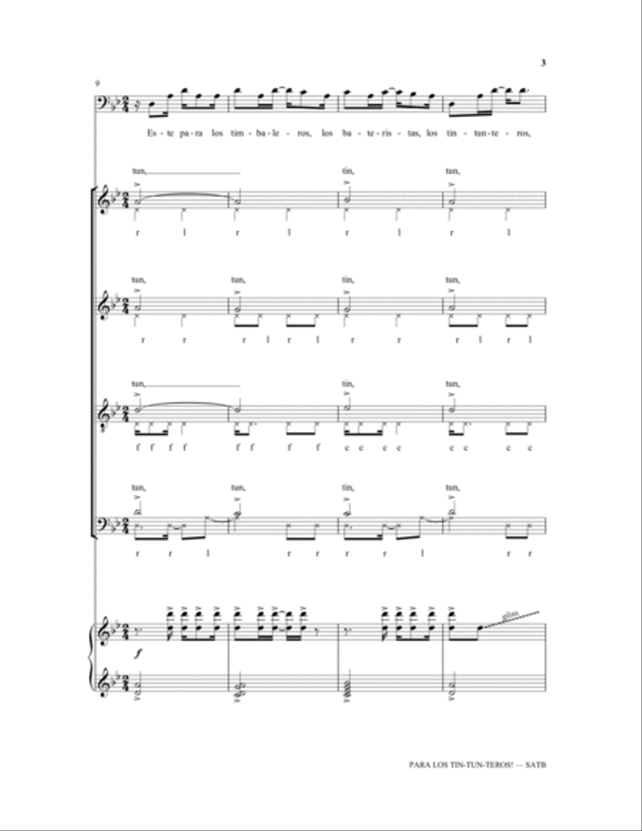 Para los tin-tun-teros! 4-Part scores gallery preview page 3