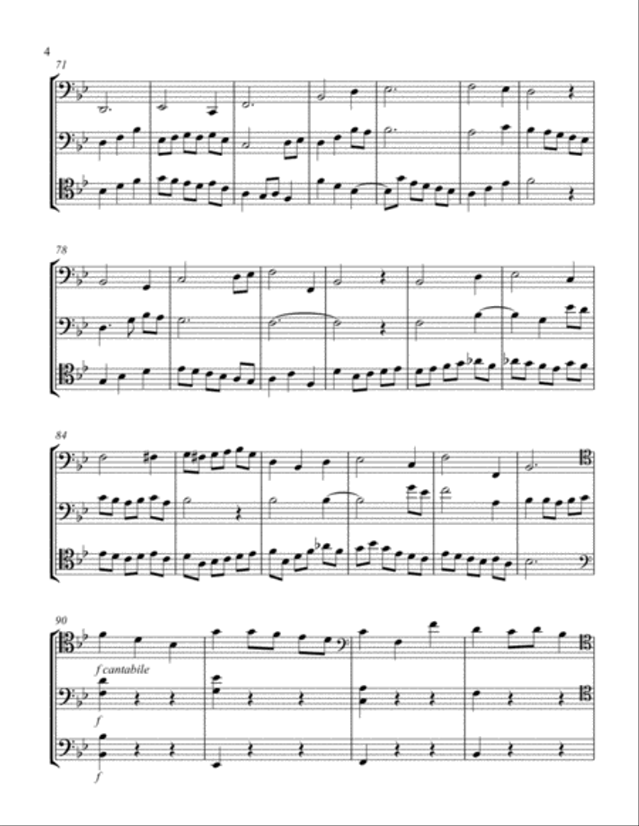 Minuet for 3 Celli String Trio scores gallery preview page 4