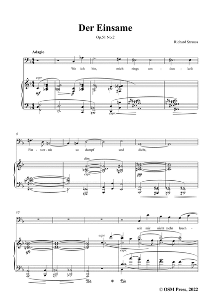 Richard Strauss-Der Einsame,in F Major,Op.51 No.2 image number null