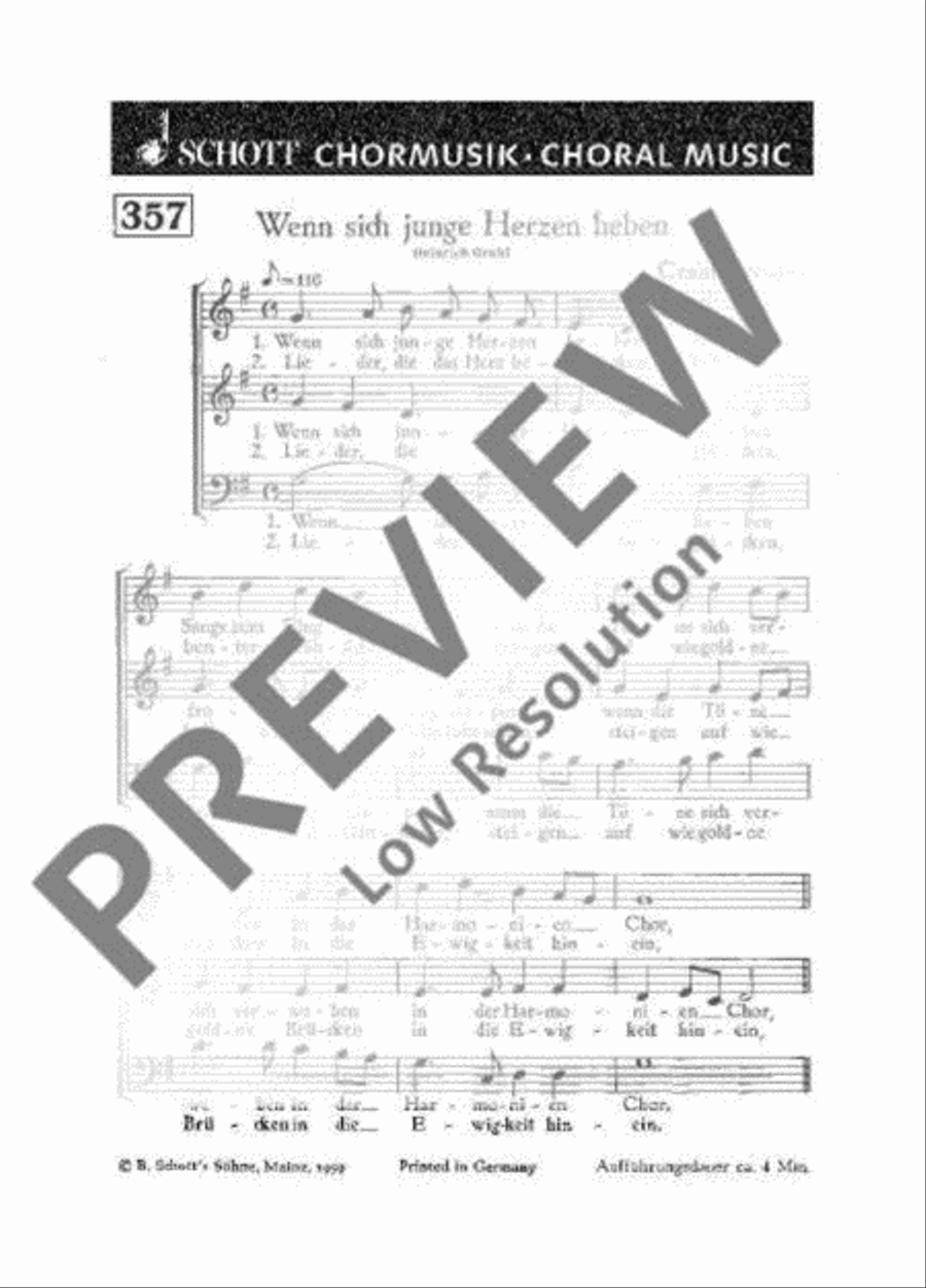 Wenn sich junge Herzen heben Mixed Choir scores gallery preview page 2