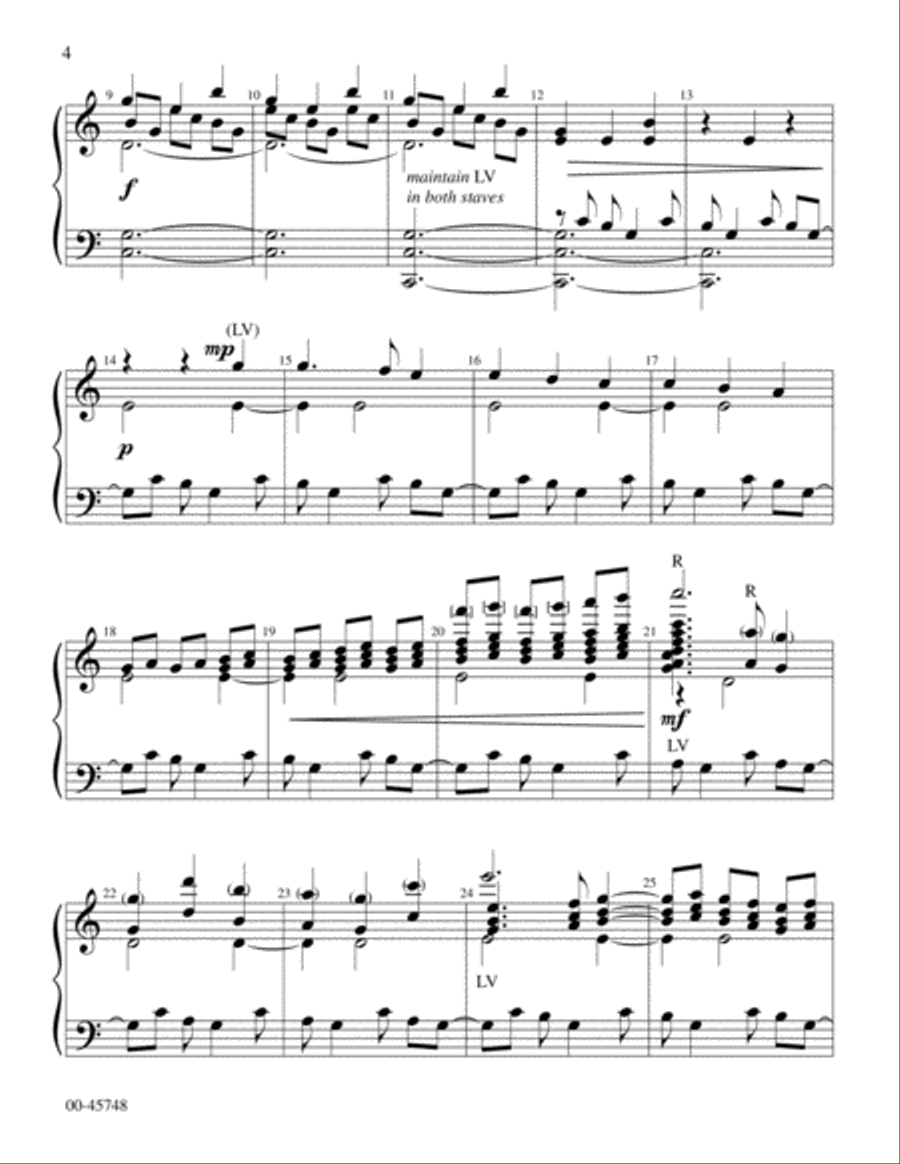 Meditation on Away in a Manger Handbell Choir scores gallery preview page 4