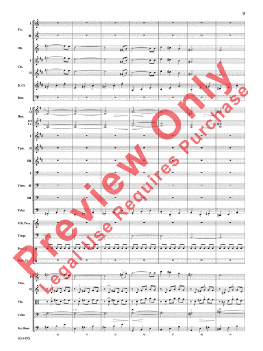 The Hobbit: An Unexpected Journey, Suite from Full Orchestra scores gallery preview page 42