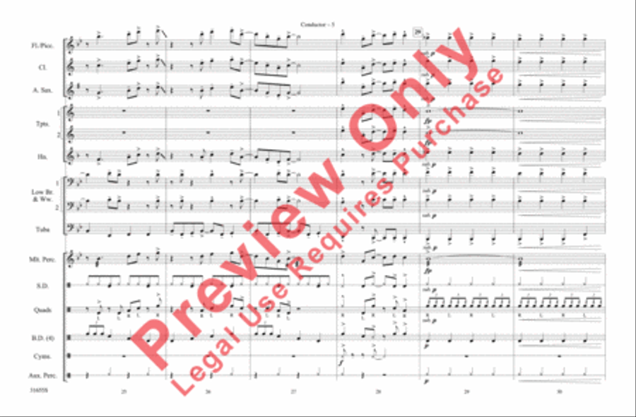 Wake Me Up Before You Go-Go Marching Band scores gallery preview page 6