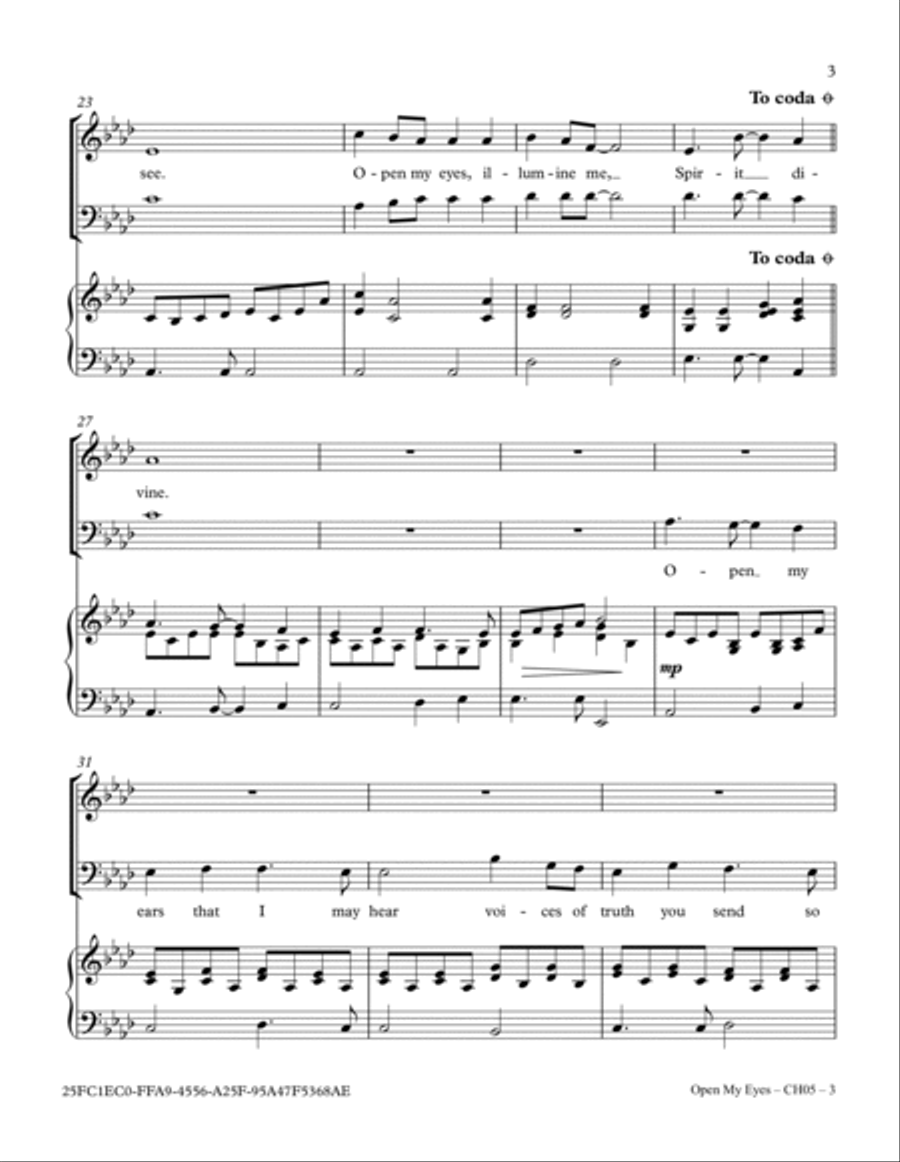 Open My Eyes 2-Part scores gallery preview page 3