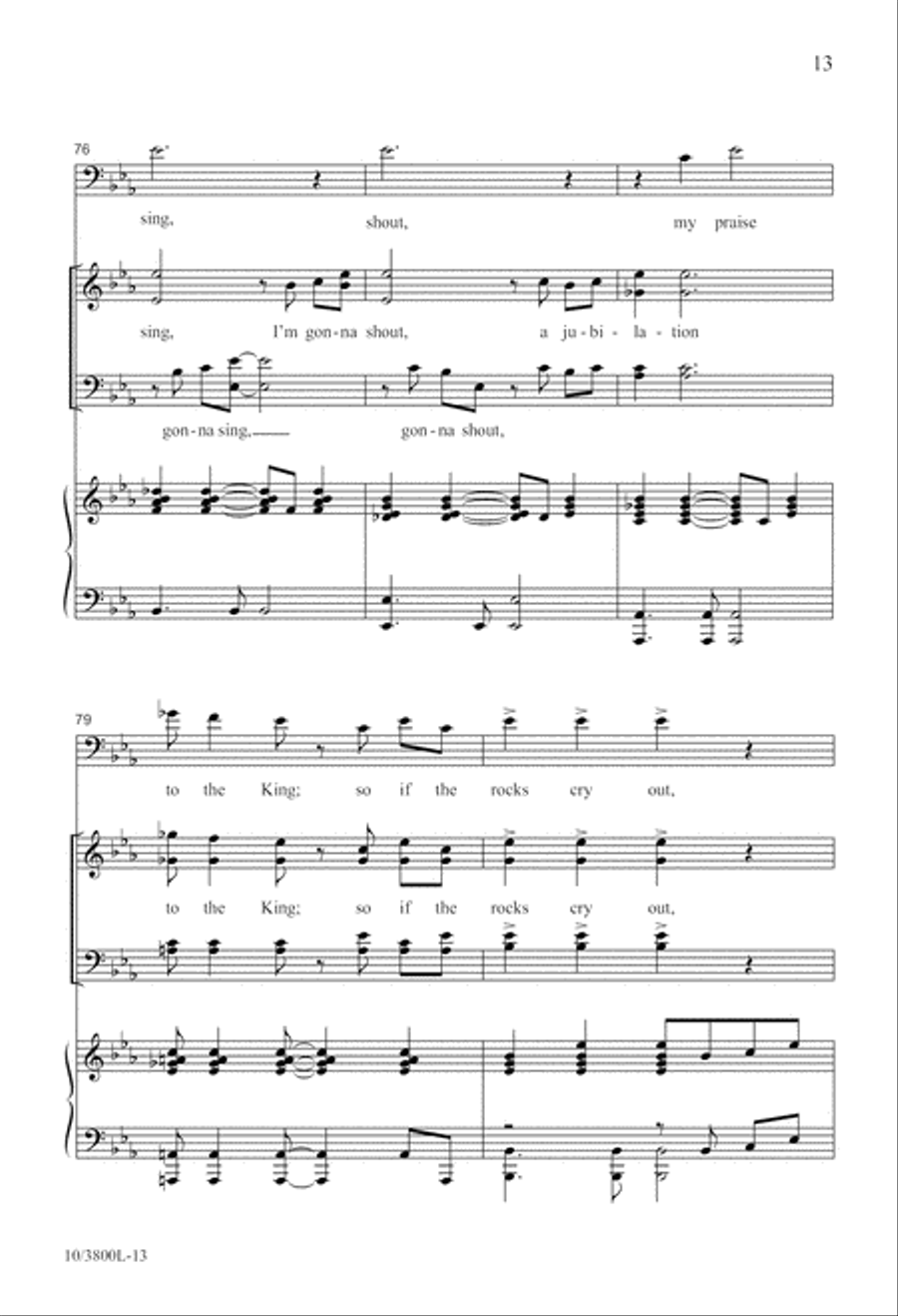 I'm Gonna Sing and Shout! 4-Part scores gallery preview page 13