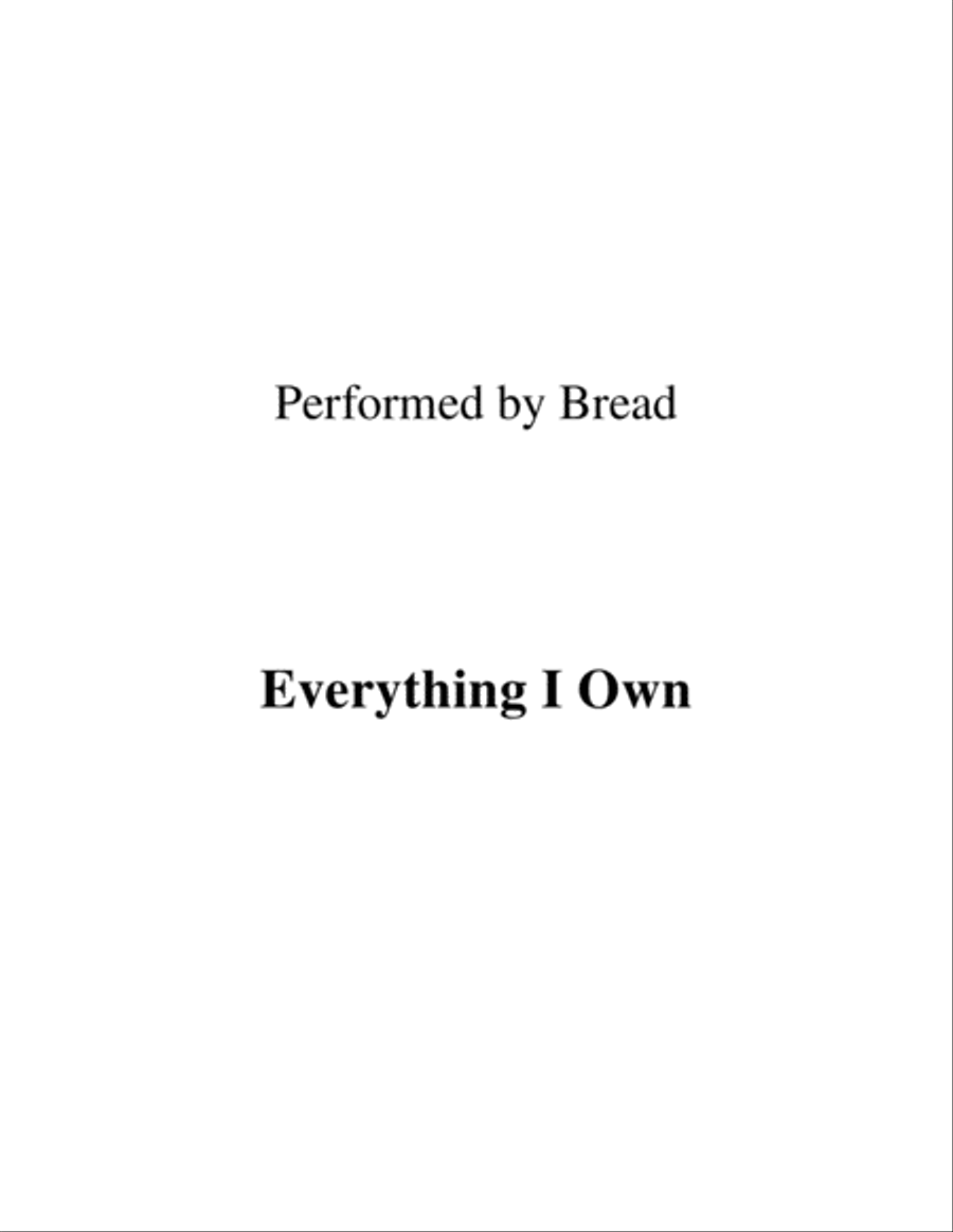 Book cover for Everything I Own