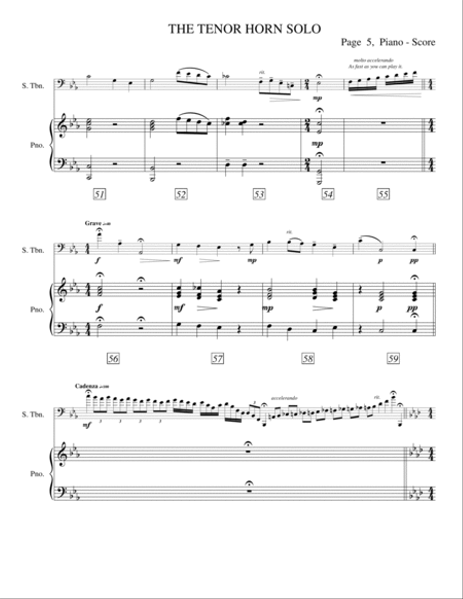 Tenor horn hot sale music