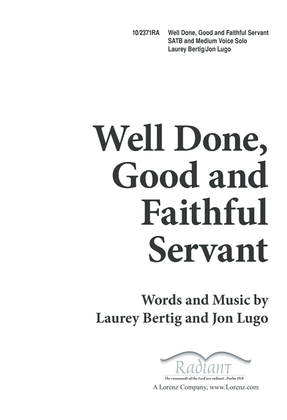 Book cover for Well Done Good and Faithful Servant