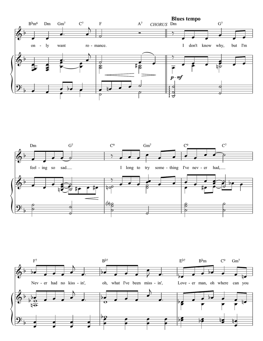 Lover Man (Oh Where...) Lover Man (Oh Where...) Piano, Vocal, Guitar scores gallery preview page 2