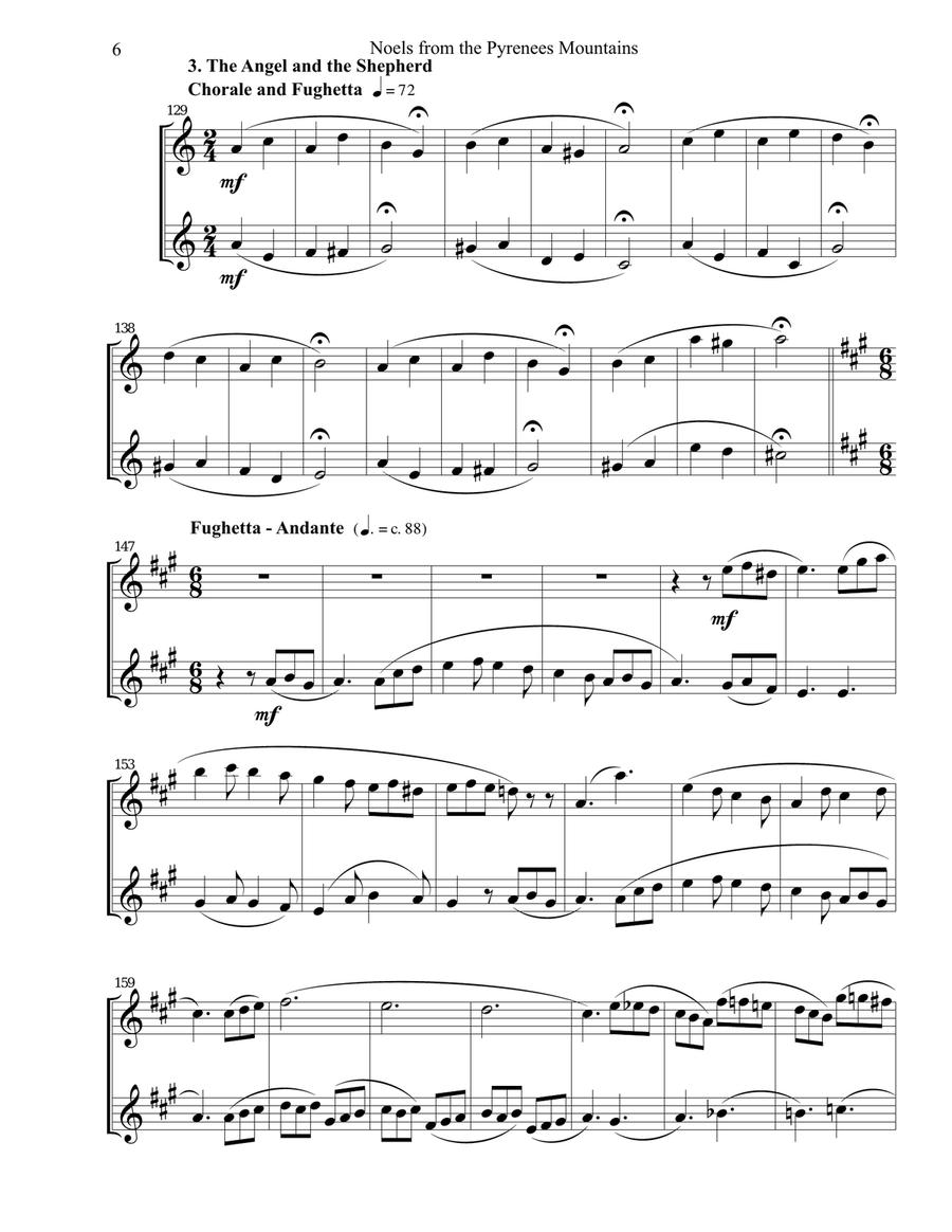 Noels from the Pyrenees Mountains - sax duet Woodwind Duet scores gallery preview page 6