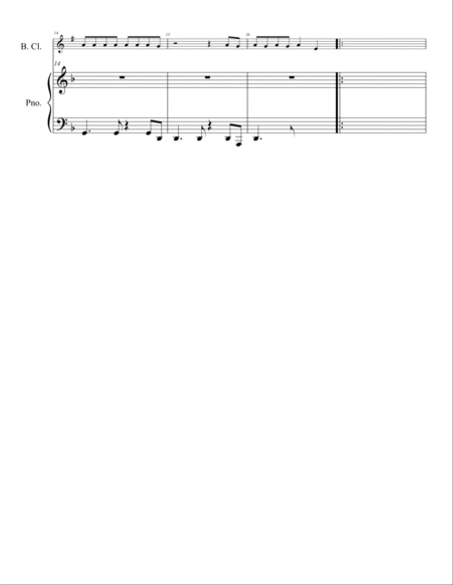 Feel It Still Bass Clarinet scores gallery preview page 3