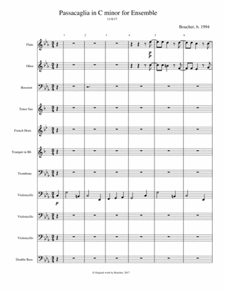 Passacaglia in C Minor for Ensemble