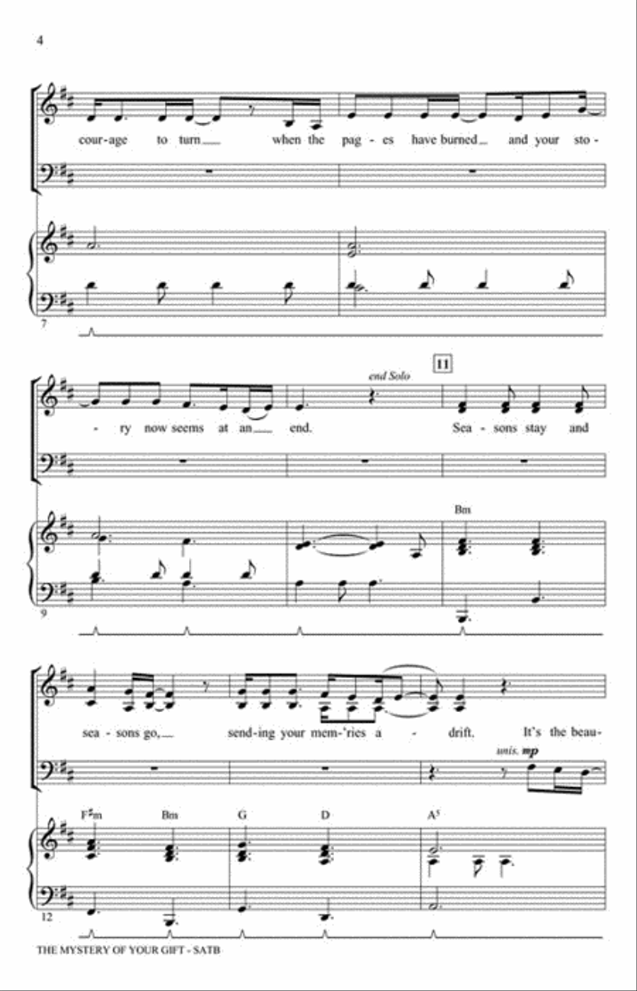 The Mystery of Your Gift Choir scores gallery preview page 3