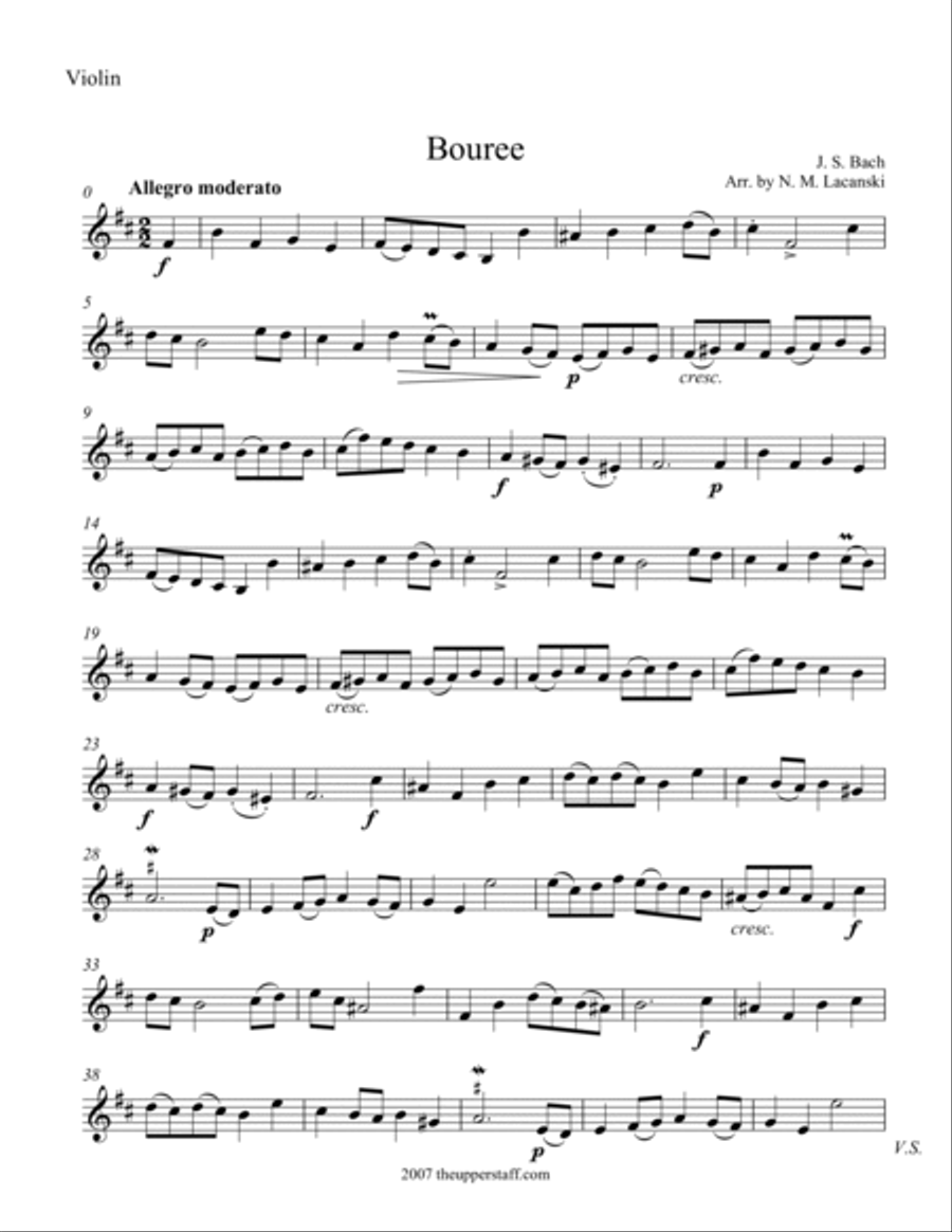 Bouree Bouree String Duet scores gallery preview page 3