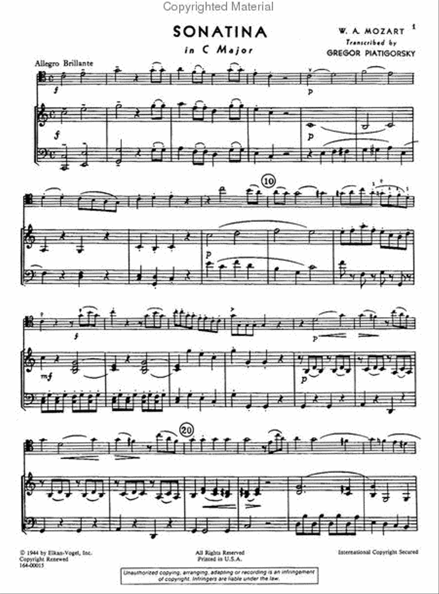 Sonatina In C Major Sonatina In C Major Chamber Music scores gallery preview page 2