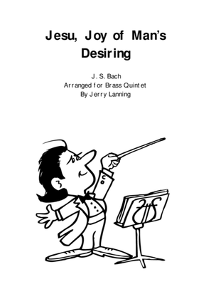 Book cover for Jesu, Joy of Man's Desiring for brass quintet