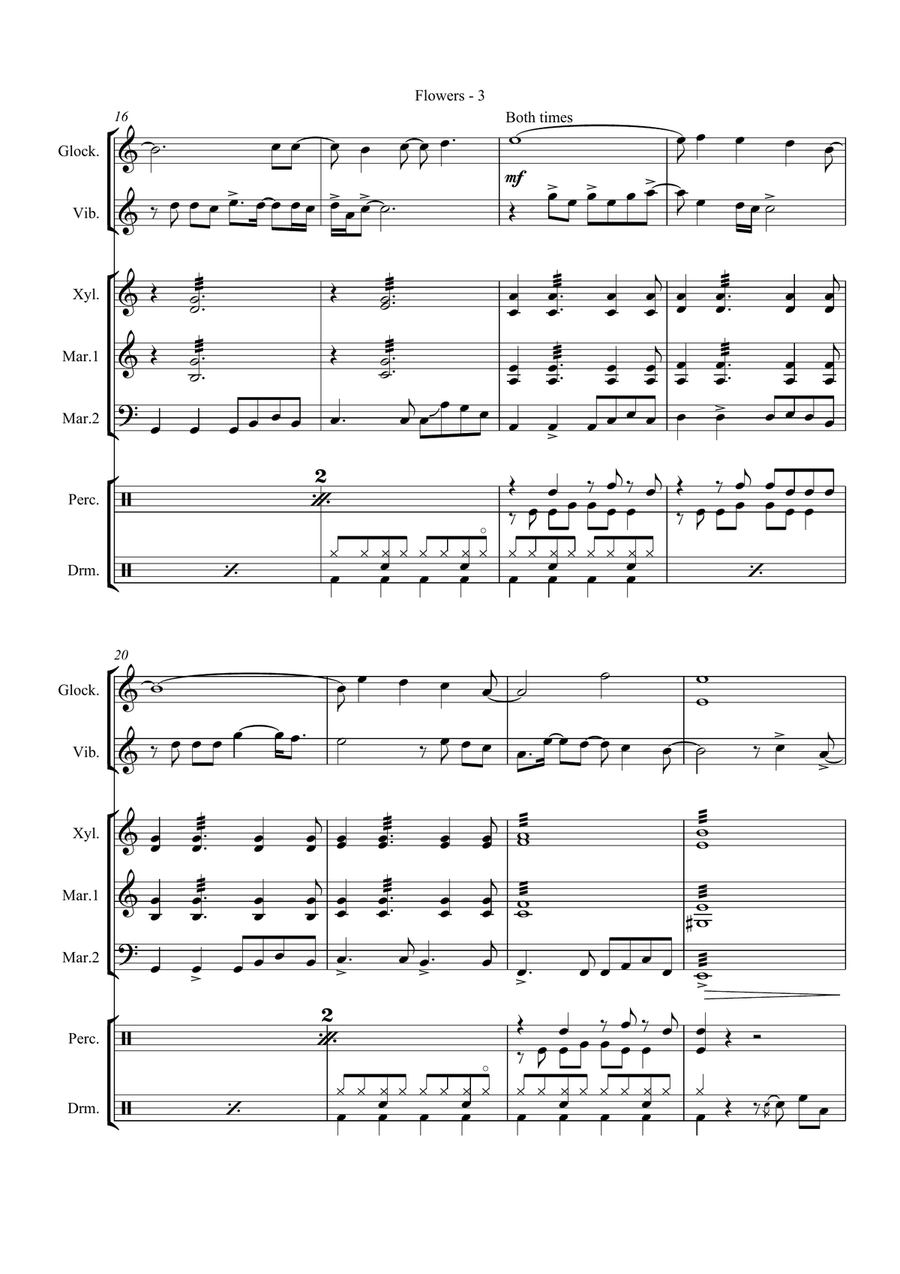 Flowers Percussion Ensemble scores gallery preview page 5