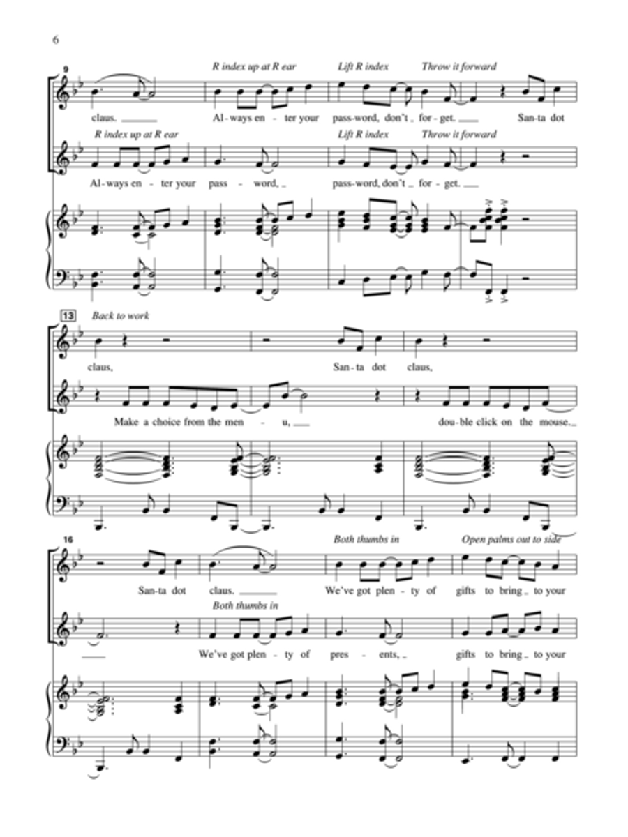 Santa.Claus - Director's Score Unison Choir scores gallery preview page 3