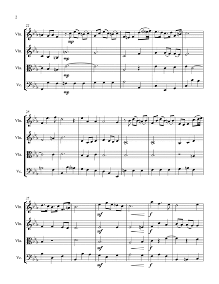 BIST DU BEI MIR String Quartet, Intermediate Level for 2 violins, viola and cello image number null