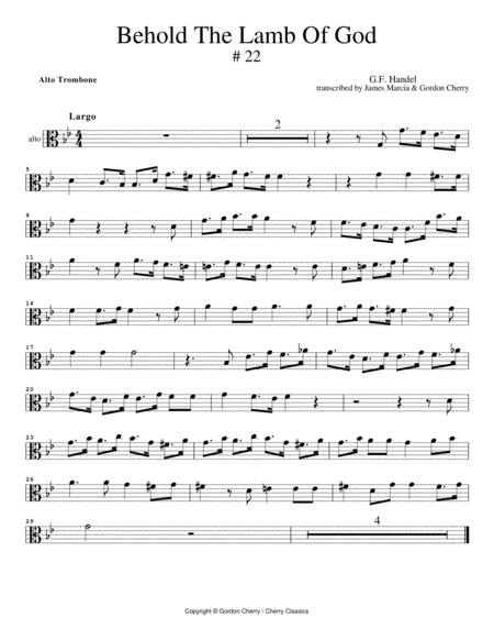 Messiah Choruses Complete Parts for Trombone Section